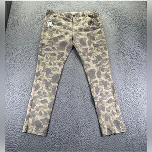Vintage Denim Supply Ralph Lauren Cargo Pants Mens 36x32 Duck Camo Slim Stretch​